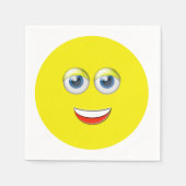 笑顔（絵文字） スタンダードカクテルナプキン (正面)