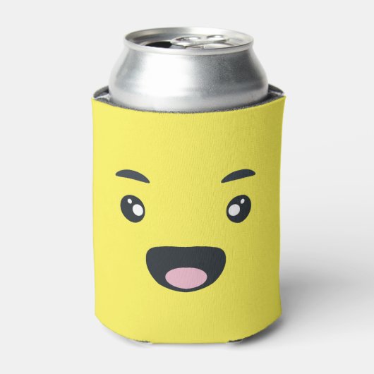 笑顔（絵文字） 缶クーラー (缶正面)