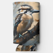 笑魅力的い：クーカブラの油絵を描 スリム缶クーラー (裏面)