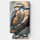 笑魅力的い：クーカブラの油絵を描 スリム缶クーラー (正面)