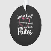 笛が大好きな女の子 オーナメント (正面)
