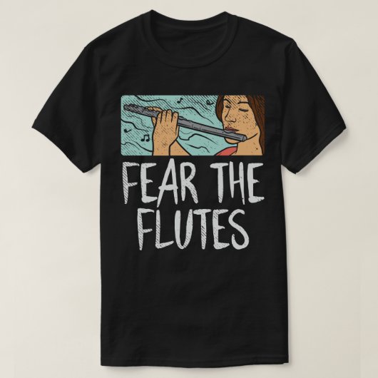 笛を恐れる Tシャツ (デザイン正面)