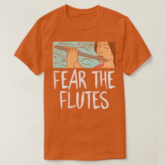 笛を恐れる Tシャツ (デザイン正面)