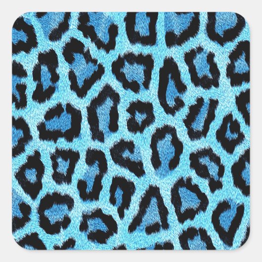 笛トレンディーヒョウ柄 スクエアシール (正面)