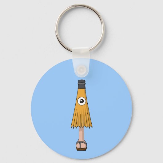 笠日本の幽霊妖怪クール キーホルダー (正面)