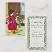 笠松四郎生け花ジャパンフラワーレディーシーン 名刺 (正面/裏面)