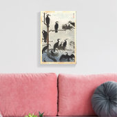 笠松四郎鵜の浮世絵の集まり キャンバスプリント (インサイチュ (リビング))