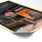 笠松日本のナイトビレッジアート ポスター (角)