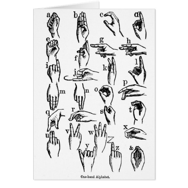 符号言語アルファベット (正面)