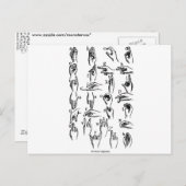 符号言語アルファベット ポストカード (正面/裏面)