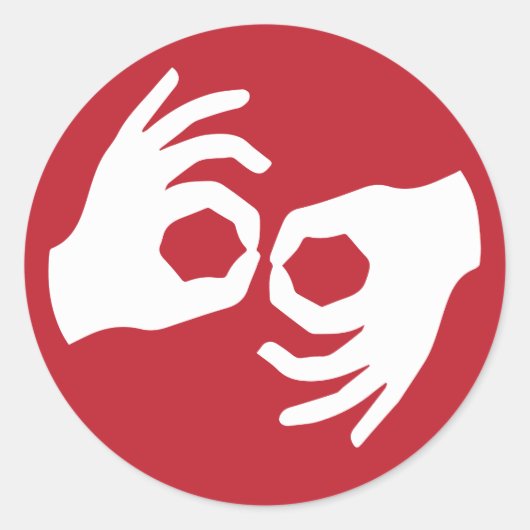 符号言語解釈記号 ラウンドシール (正面)