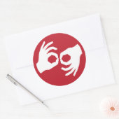 符号言語解釈記号 ラウンドシール (封筒)