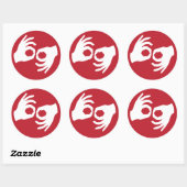 符号言語解釈記号 ラウンドシール (シート)