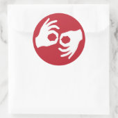 符号言語解釈記号 ラウンドシール (バッグ)