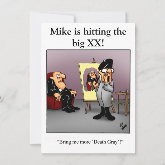 第おもしろいバースデーパーティ招待状 招待状 (正面)