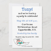 第おもしろいバースデーパーティ招待状 招待状 (裏面)