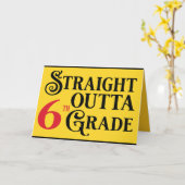 第おもしろい六学年卒業おめでとう カード (黄色い花)