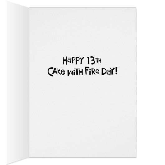 第おもしろい13期火災付きケーキ誕生日 (内側 (右))