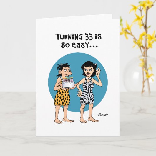 第おもしろい3誕生日 カード (黄色い花)