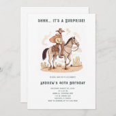 第おもしろい40メンズバースデーパーティ招待状 招待状 (正面/裏面)