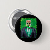 第おもしろい47期大統領St patricks day・アイルランド・トランプB 缶バッジ (正面&裏面)
