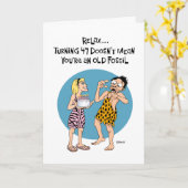 第おもしろい47誕生日 カード (黄色い花)