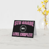 第おもしろい5級ピンク·ガーリーグリッター卒業カード カード (黄色い花)