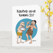 第おもしろい53誕生日 カード (黄色い花)