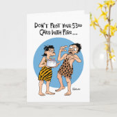 第おもしろい53誕生日 カード (黄色い花)