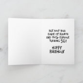 第おもしろい56誕生日 カード (内部)