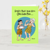 第おもしろい64誕生日 カード (黄色い花)