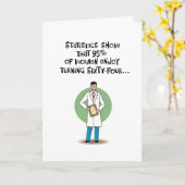 第おもしろい64誕生日 カード (黄色い花)