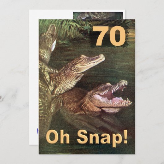 第おもしろい70バースデーパーティ招待状 招待状 (正面/裏面)