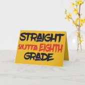 第おもしろい8学年卒業おめでとう カード (黄色い花)