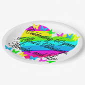 第かわいらし60誕生日の祈りの贈り物 ペーパープレート (アングル)