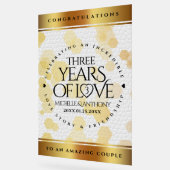 第エレガント革結婚周年記念 アクリルサイン (傾斜)