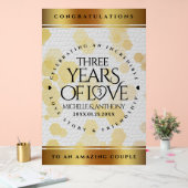 第エレガント革結婚周年記念 アクリルサイン (ウェディング)