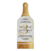 第エレガント革結婚周年記念 カッティングボード (正面)