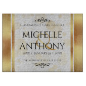 第エレガント革結婚周年記念 カッティングボード (正面)