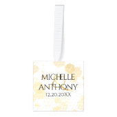 第エレガント革結婚周年記念 キューブオーナメント (正面)