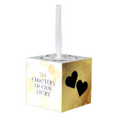 第エレガント革結婚周年記念 キューブオーナメント (裏面アングル)