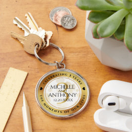 第エレガント革結婚周年記念 キーホルダー