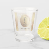 第エレガント革結婚周年記念 ショットグラス (裏面)