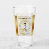 第エレガント革結婚周年記念 タンブラーグラス (裏面)
