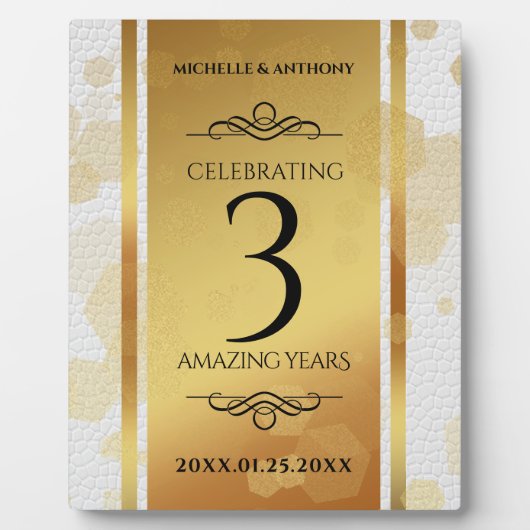 第エレガント革結婚周年記念 フォトプラーク (正面)