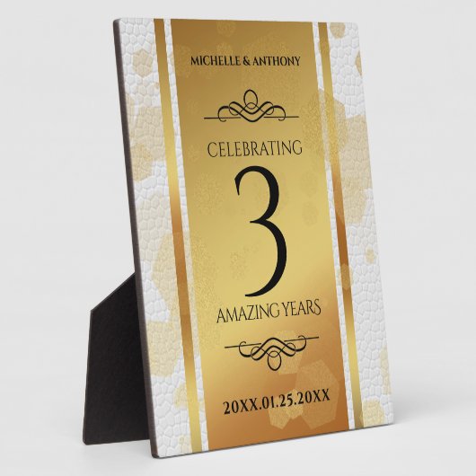 第エレガント革結婚周年記念 フォトプラーク (側面)