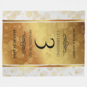 第エレガント革結婚周年記念 フリースブランケット (正面(横))