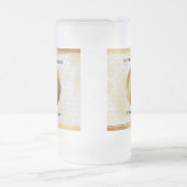 第エレガント革結婚周年記念 フロストグラスビールジョッキ (中央)