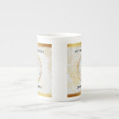 第エレガント革結婚周年記念 ボーンチャイナマグカップ (正面)