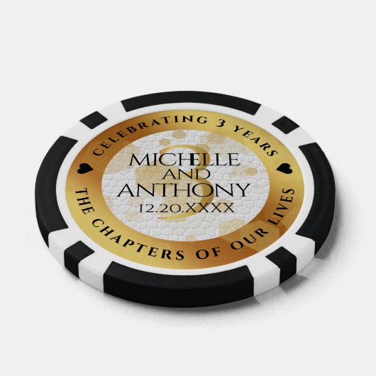 第エレガント革結婚周年記念 ポーカーチップ (シングル)